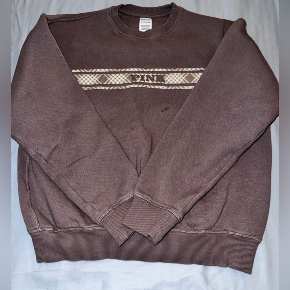 PINK Victoria's Secret Brown Crewneck Sweater